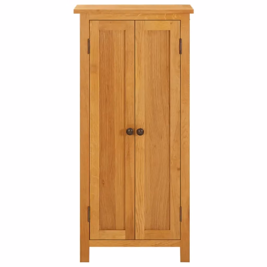 Mobile contenitore moderno in legno di rovere marrone con 5 ripiani, L 50 cm x P 22 cm x H 110 cm – 2
