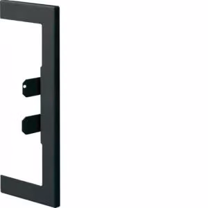 Mascherina di raccordo a muro in lamiera d'acciaio per BR 65x170 mm, parte superiore 80 mm, nero grafite