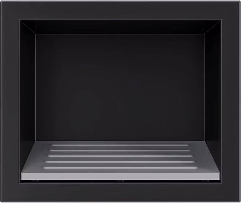 Nicchia a muro, supporto per doccia in acciaio inossidabile 304, con cuscinetti in silicone antiscivolo, colore nero, per bagno