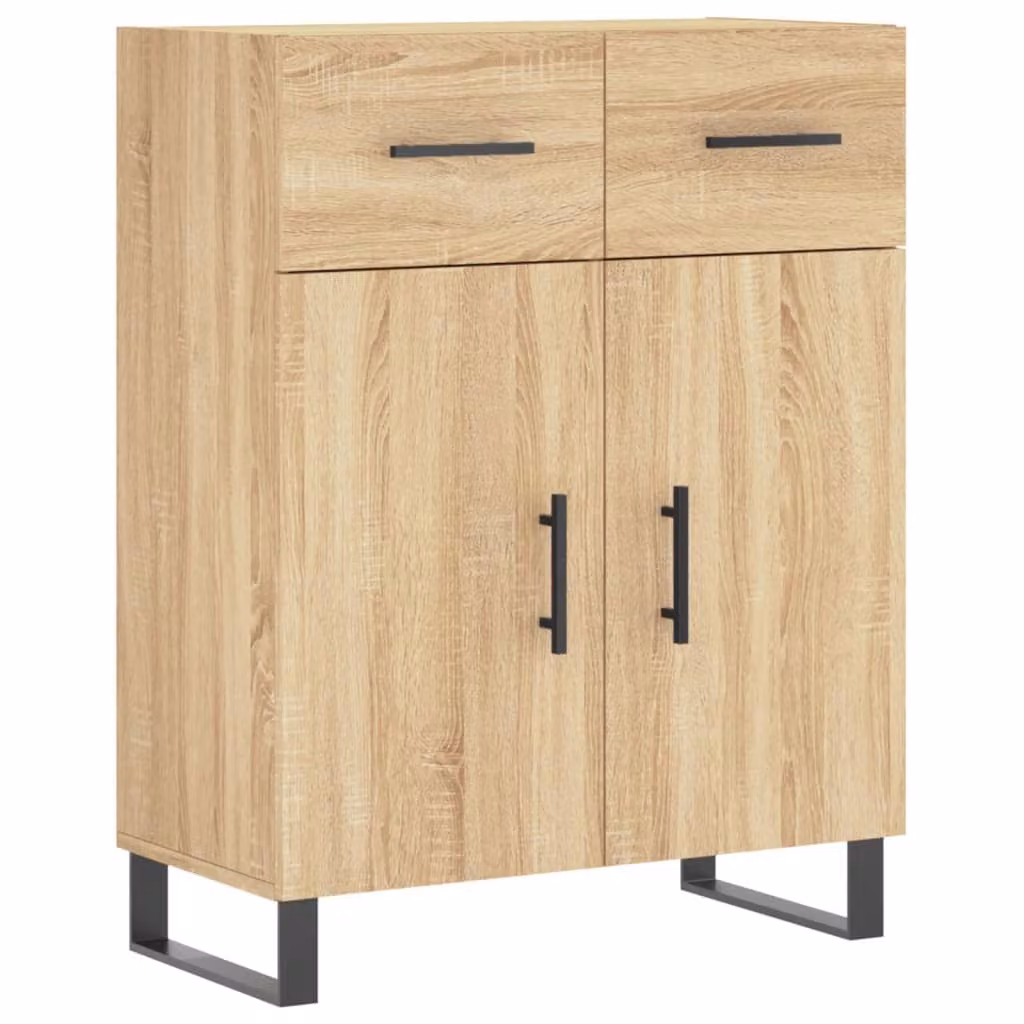 Credenza Rovere Sonoma 69,5x34x90 cm in Legno Multistrato