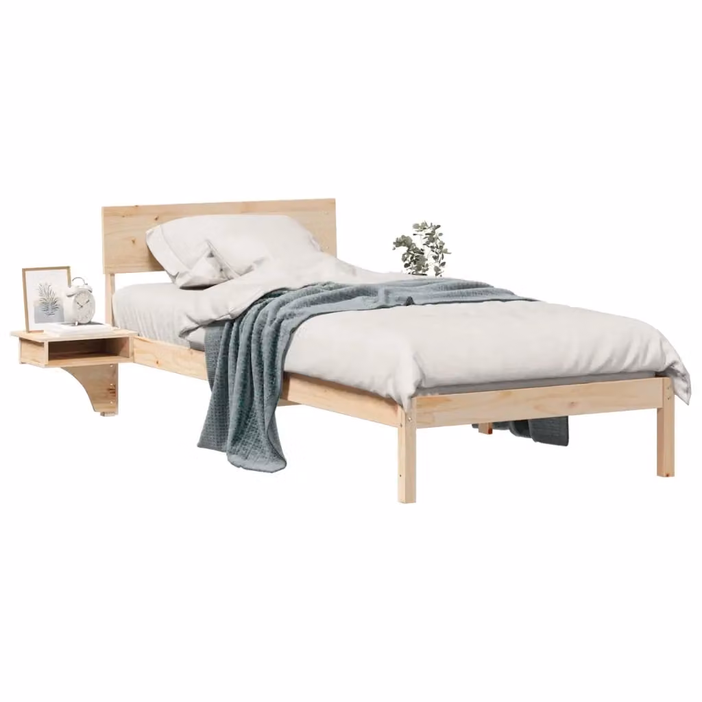 Struttura del letto in pino massello vidaXL Marrone L 100 x P 200 cm – 2