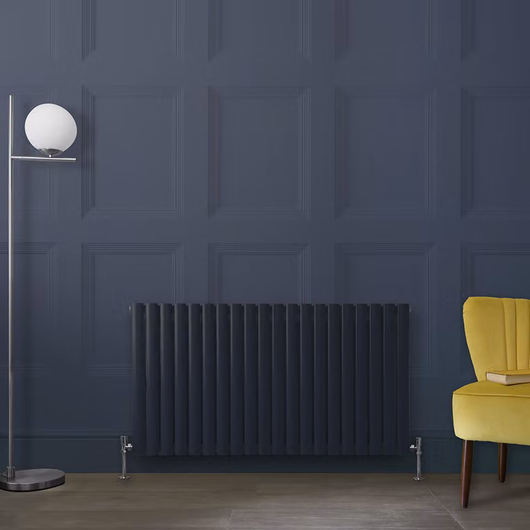 Radiatore di Design Orizzontale Blu (Regal Blu) - 636 x 1180mm - Pannello Doppio  - Revive