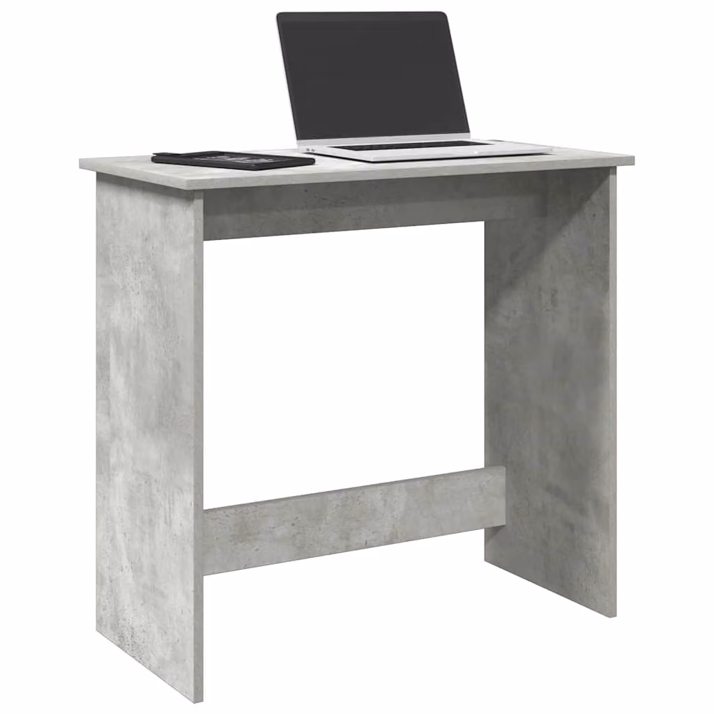 Scrivania moderna vidaXL in legno MDF color grigio, L 80 cm x P 40 cm x H 75 cm
