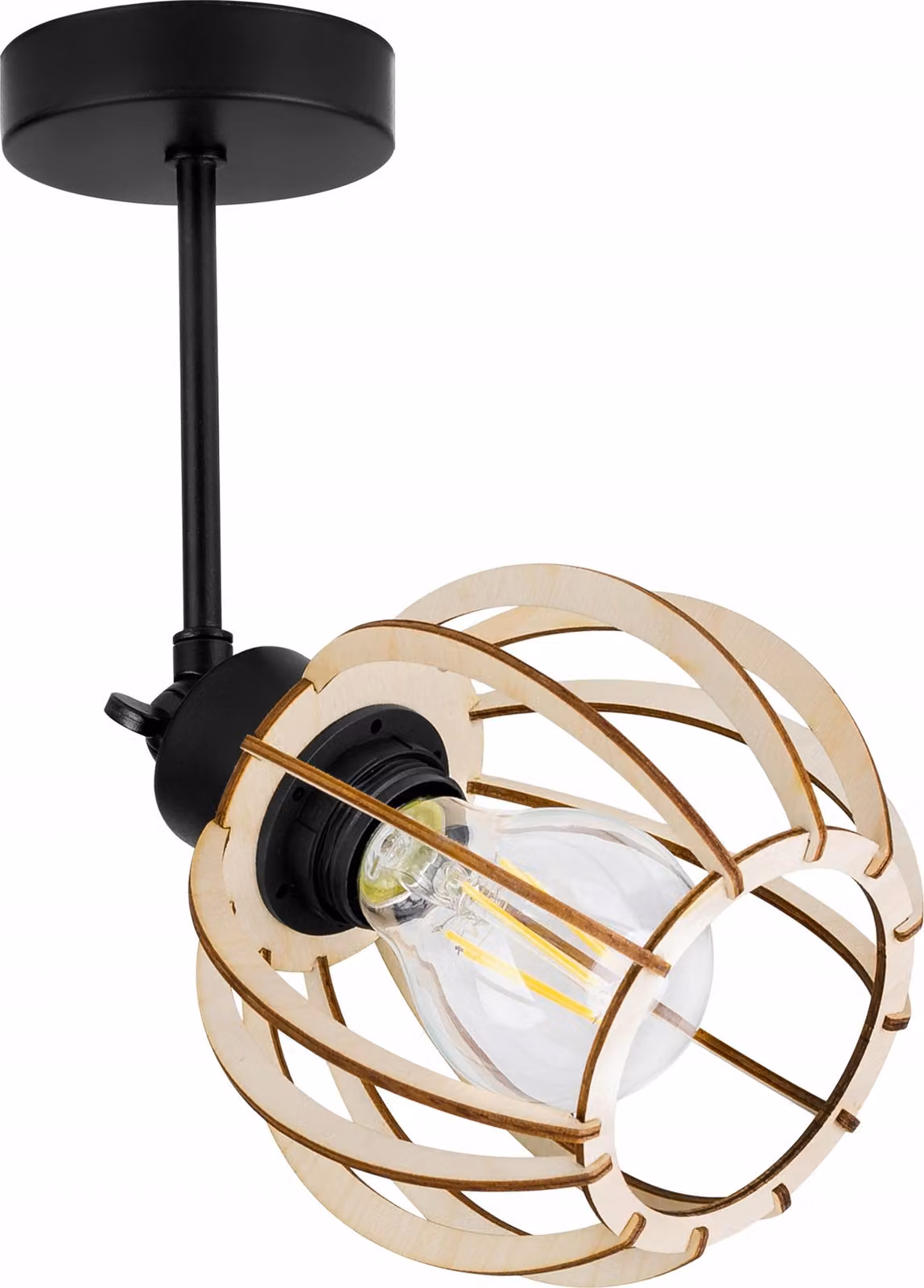 Moderna Lampada A Sospensione A Led In Legno