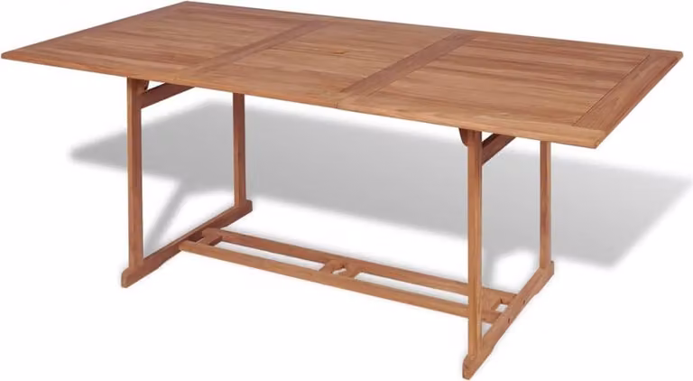 The Living Store Gartentish 180x90x75 cm Teak Massivholz