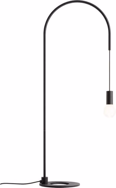 Zafferano - Lampada da Tavolo Filo con lampadina E27 max 60W inclusa, Orientabile 200°, H113 cm, Metallo Verniciato IP20 - Nera