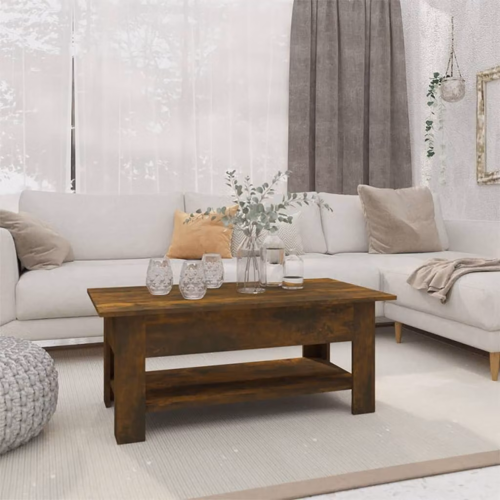 Maison Exclusive - Tavolino in rovere affumicato 102x55x42 cm Materiale ligneo