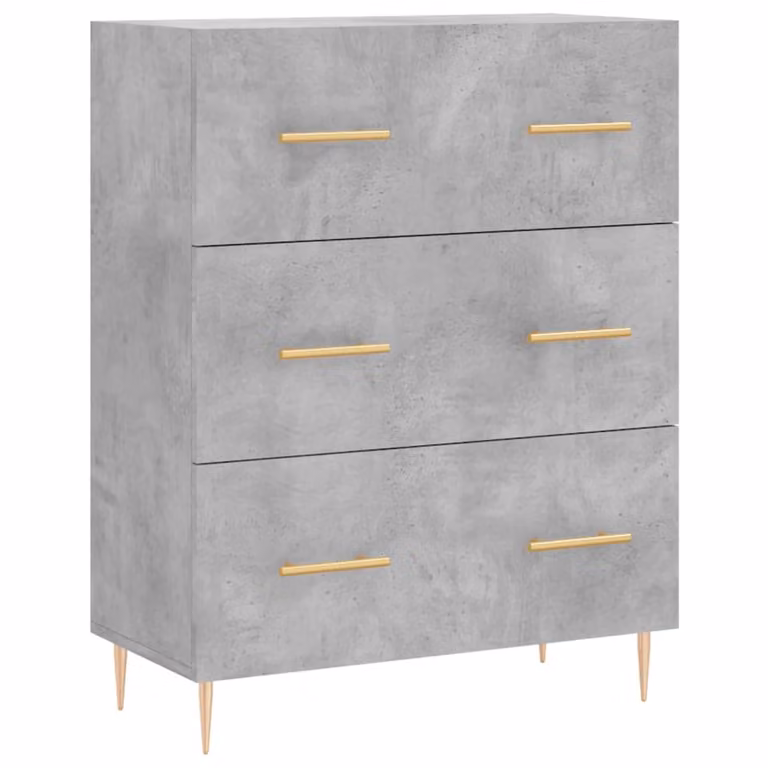 Credenza Grigio Cemento 69,5x34x90 cm in Legno Multistrato