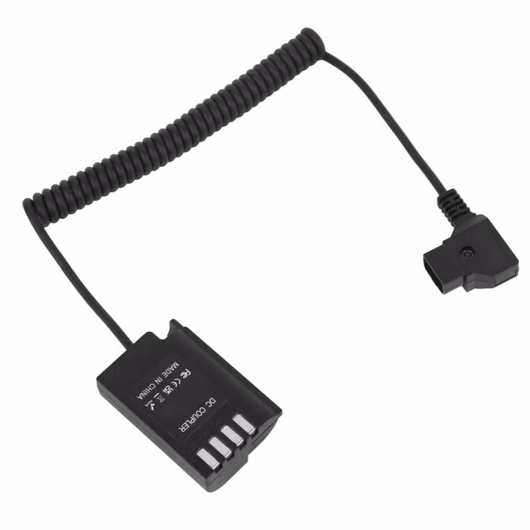 Adattatore per batteria fittizia D-Tap a DMW-DCC17 - cavo a spirale DMW BLK22 per fotocamera digitale Lumix S5, S5K, S5GK, GH5II, GH6, G9