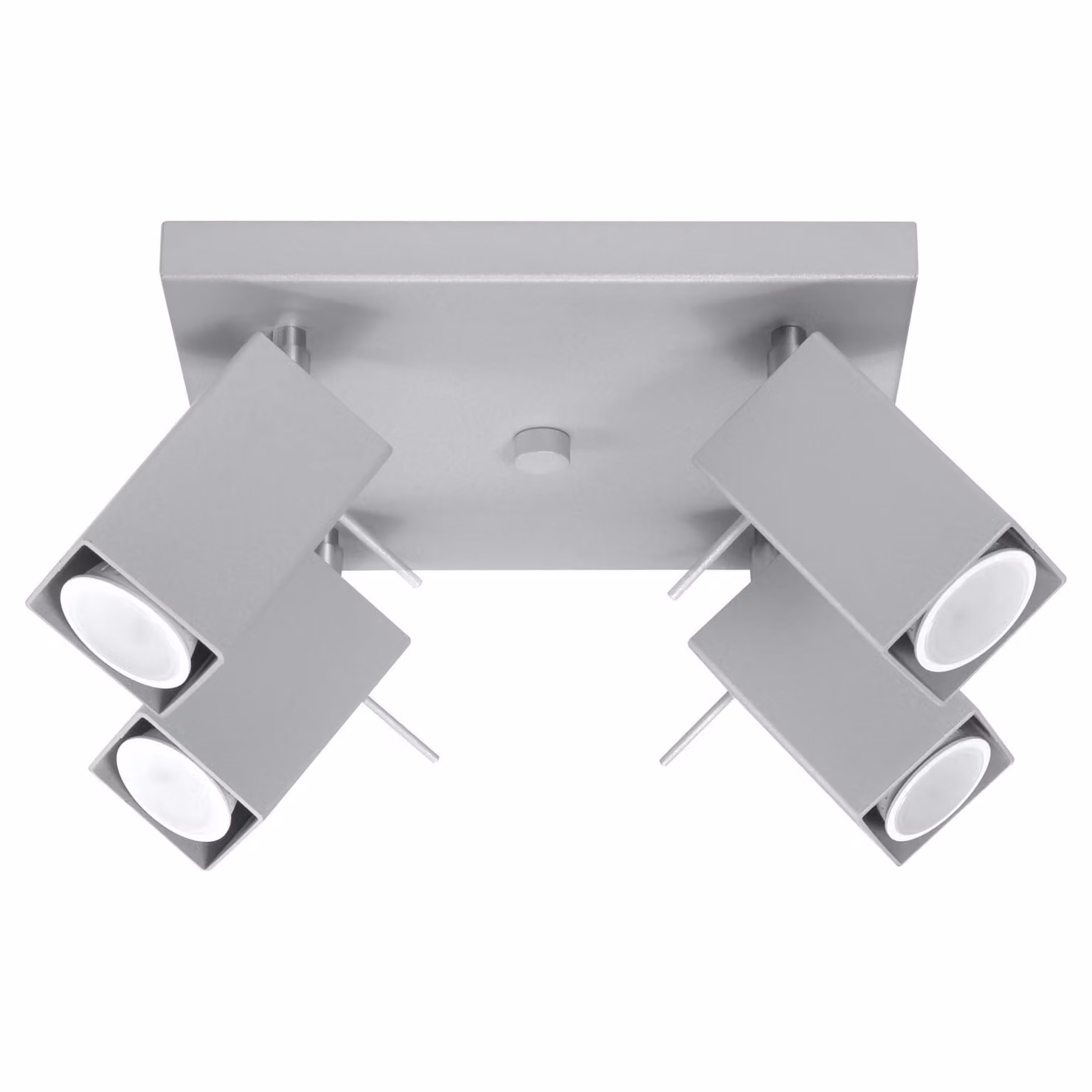 Lampada da soffitto MERIDA 4 grigio 4xGU10 10W acciaio 16x25x25cm Sollux Lighting