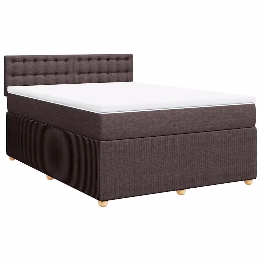 Letto Ibrido con Giroletto a Molle e Materasso vidaXL, Marrone e Bianco, L/P: 160 x 200 cm – 2