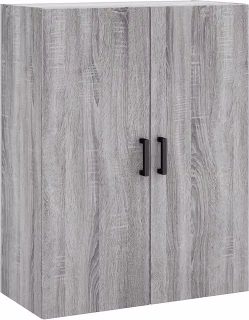 Mobile contenitore a parete pratico e di design 69,5 x 34 x 90 cm legno composito grigio 02_0048585