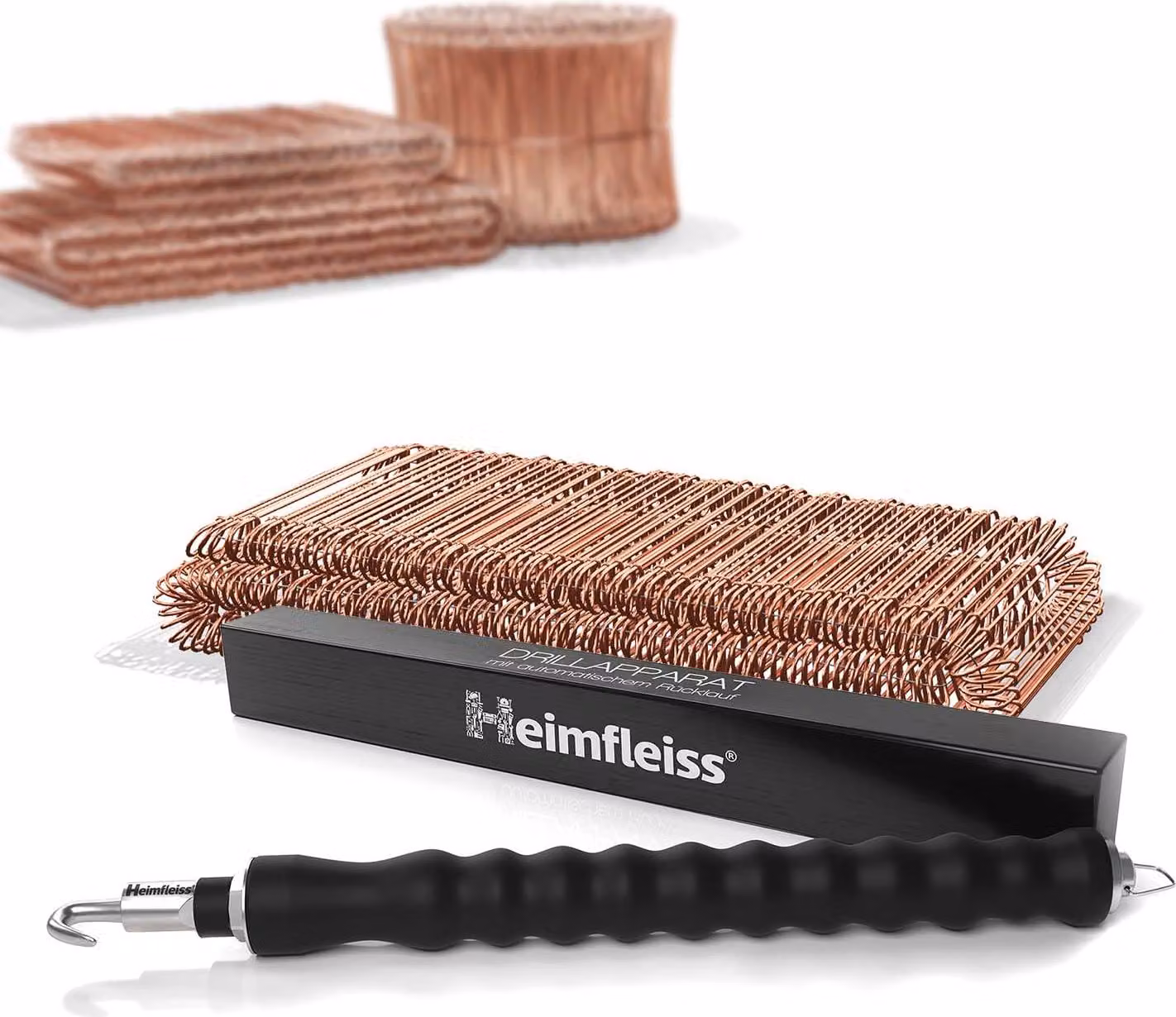 Heimfleiss® Drill + Filo di legatura per calcestruzzo 1,0 x 100 mm (250 pezzi) - filo ramato con pinze per filo - filo di legatura incl. trapano a filo