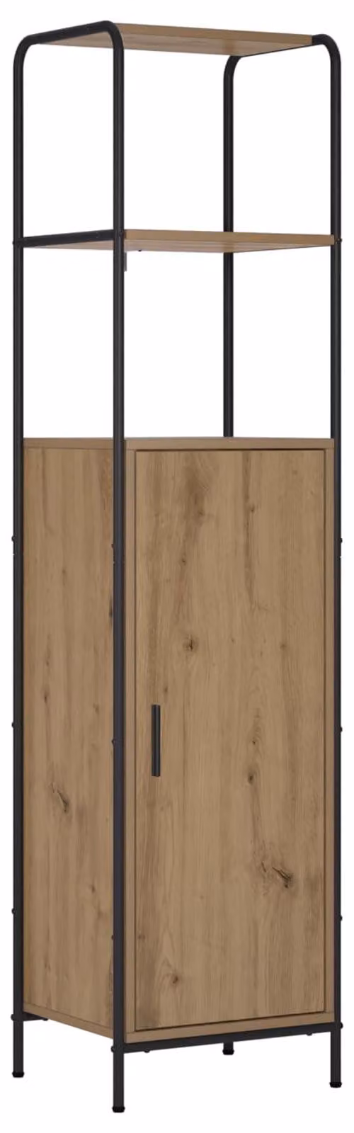 Mobile contenitore alto in legno impiallacciato effetto noce, dimensioni 40 x 33 x 161 cm