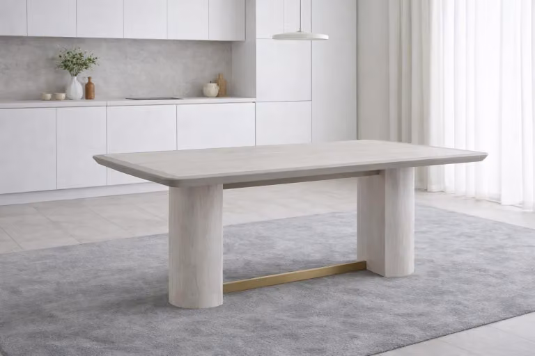Tavolo da pranzo rettangolare dal design elegante, tavolo in legno esclusivo, tavolo per la cucina