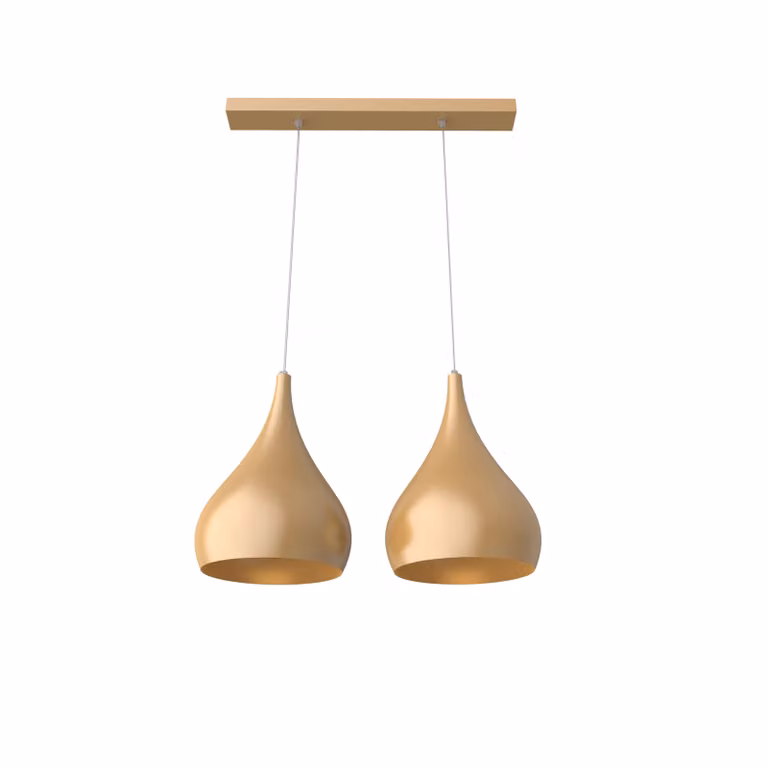 Lampada A Sospensione Calice Lineare X2 Monocolore Opaca
