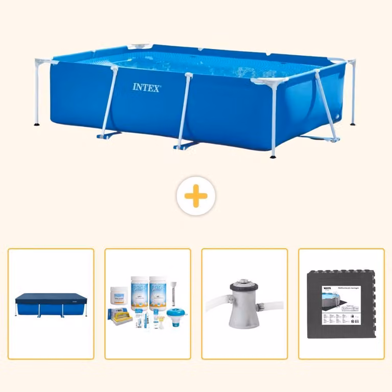Piscina fuori terra rettangolare - 260x160x65 cm - 5 pezzi - Modello SCB3