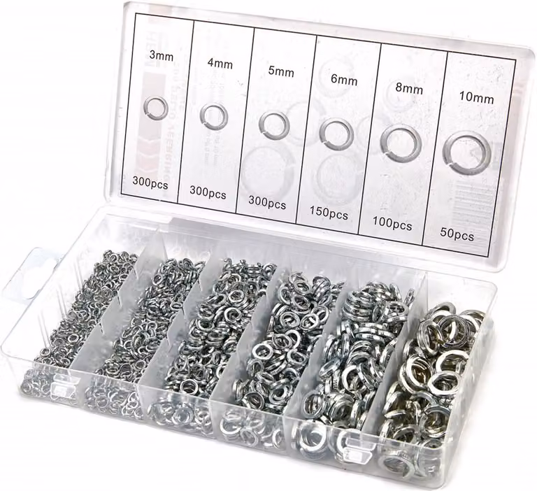 Set-kit rondelle di bloccaggio, serraggio, anelli di sicurezza con fermo rapido, Grower 1200 pezzi