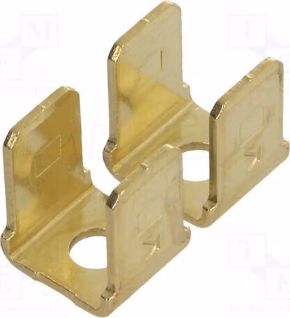 1 connettore: maschio, piatto, 6,4 mm, filettatura M3, passo 0,8 mm. 4 connettori doppi, modello 1005, con terminali per saldatura