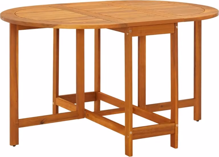 The Living Store Gartentisch 130x90x72 cm Akazie Massivholz