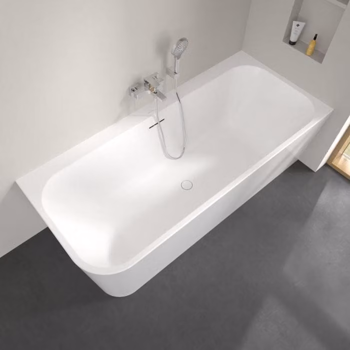 Villeroy & Boch, vasca da bagno angolare a parete, modello Taro, dimensioni 180 x 80 cm, per installazione a destra