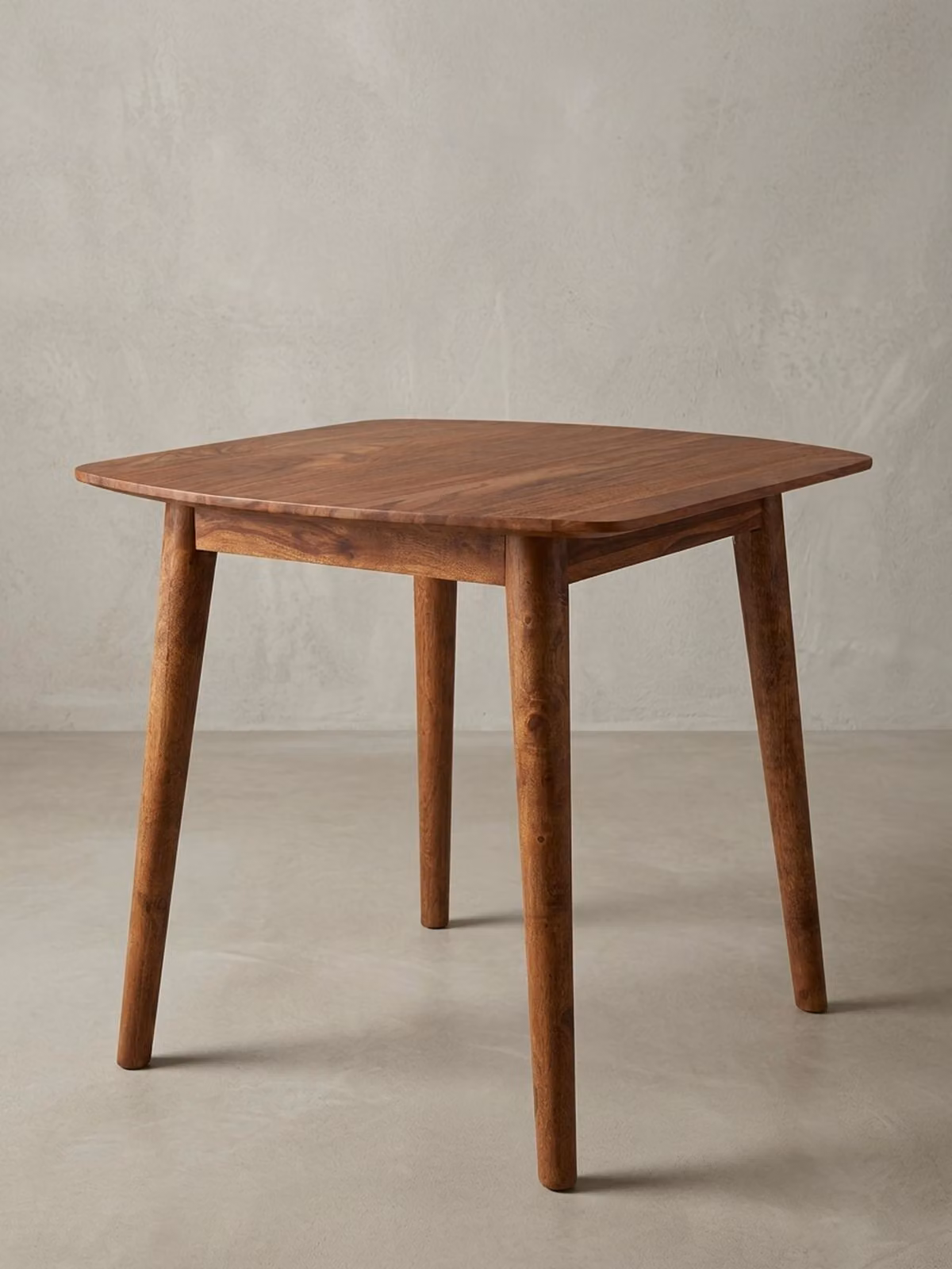 Tavolo da pranzo WL5.571 Sheesham 80x78x80 cm Tavolo in legno massello, tavolo da cucina di design in legno, tavolo rustico in legno massello, tavolo da pranzo moderno in vero legno massello