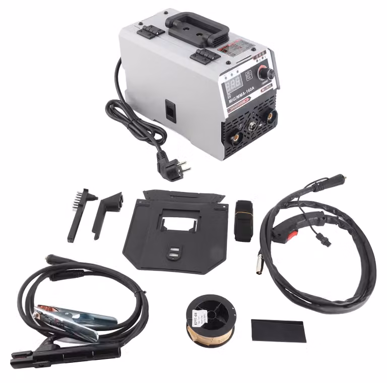Saldatrice 2-in-1 MIG/MMA - 120 A - Inverter a corrente continua IGBT - Alimentazione automatica del filo - 220–240 V, spina europea