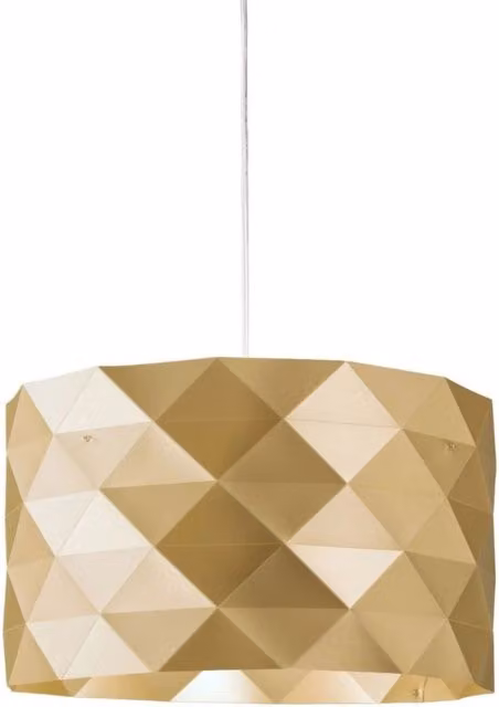 Lampada a sospensione New Gold IPERBRIKO in metallo cromato e oro, L: 40 cm, H: 25 cm