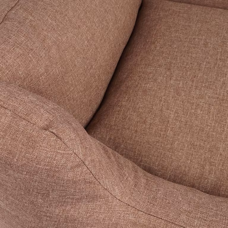 Cuccia per cani Lotte in velluto con raffinata trama intrecciata a mano, colore marrone chiaro