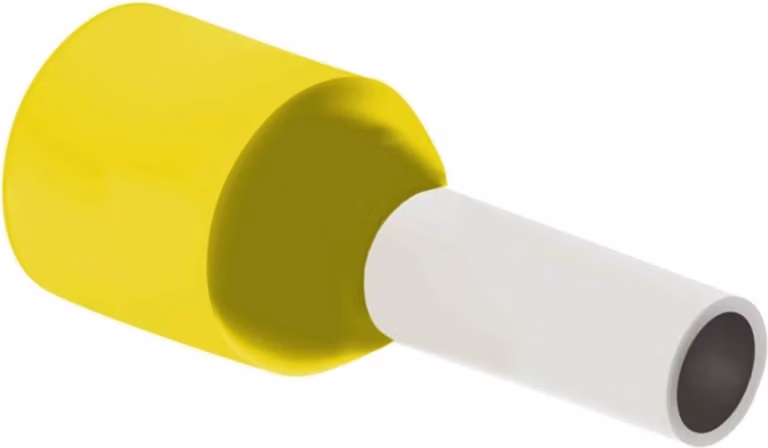 Capicorda DIN 46228 parte 4 isolati, dimensione N, codifica colore DIN sezione 25 mm² giallo - 1 pezzo