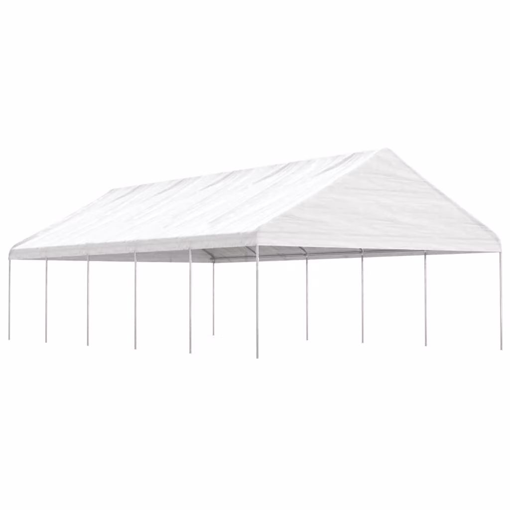 Padiglione con tetto bianco 11,15x5,88x3,75 m polietilene