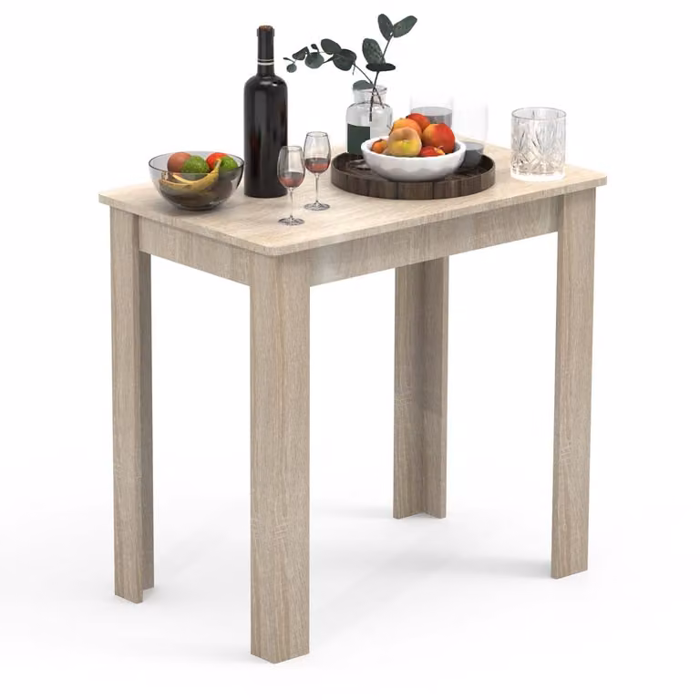 Tavolo da pranzo in legno | H. 76 x W. 80 x D. 50 cm | Tavolo da pranzo da cucina Esal