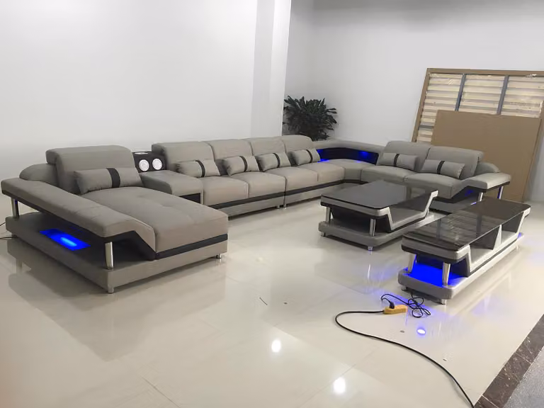 Design Sofa Komplettset Garnitur Polster Ecksofa Eckcouch Couch Sideboard Tisch