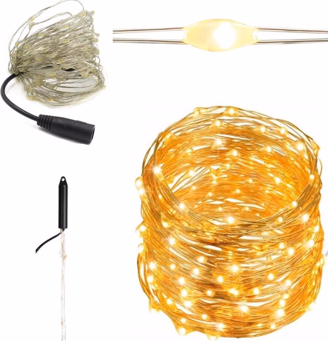 Tg38879-2 Luci A Filo 300Led A Luce Calda Capelli D'angelo