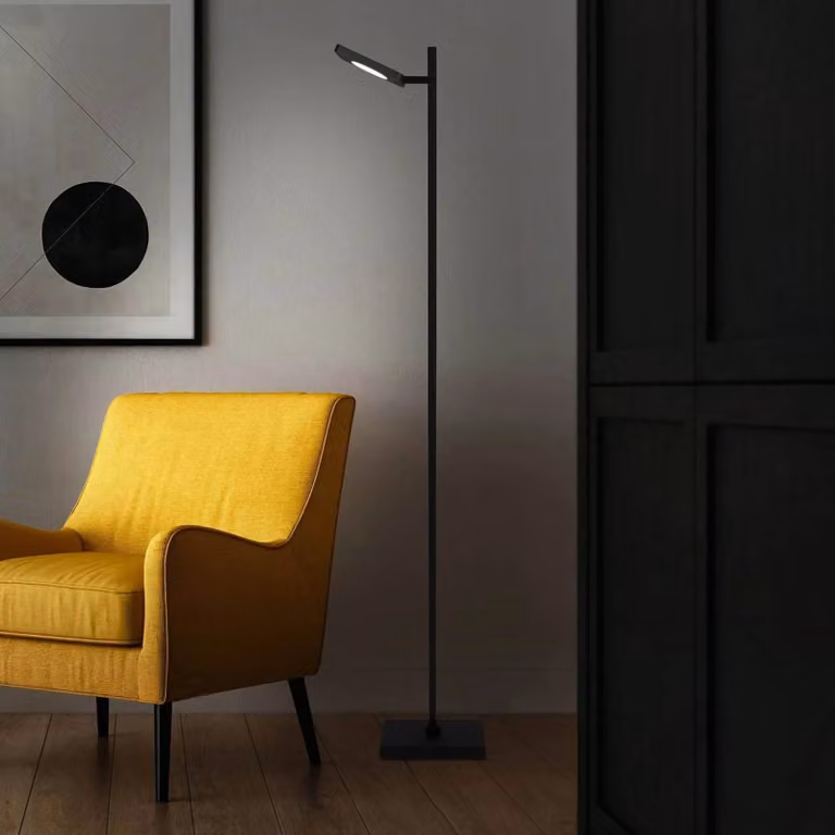 Näve Lampada da terra a LED Lupa, dimmerabile, Nero, Soggiorno / Sala da pranzo, Metallo, Moderno, Lampada LED da terra