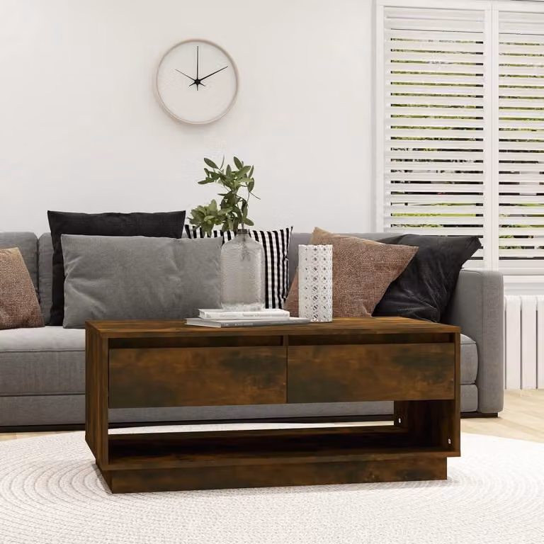 Maison Exclusive - Tavolino in rovere affumicato 102,5x55x44 cm Materiale ligneo
