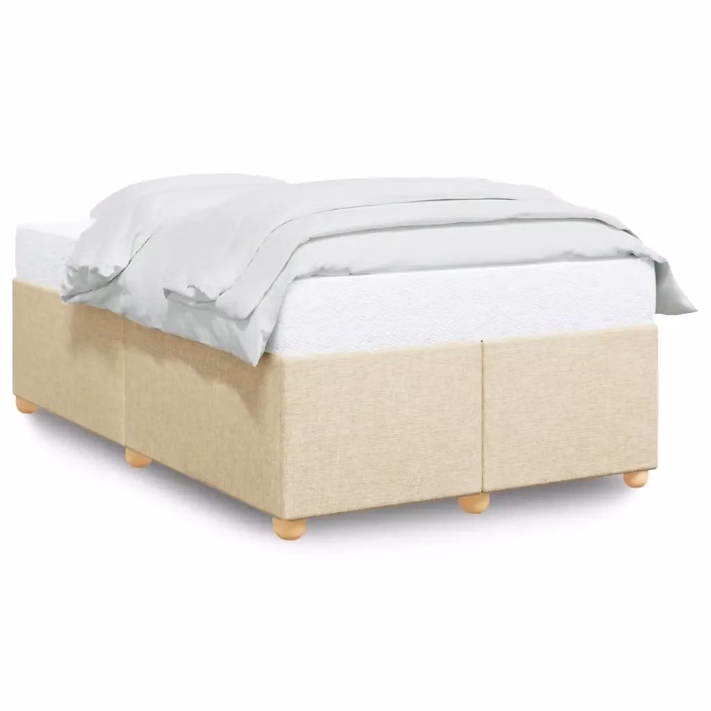 Struttura Letto Design Mania in Tessuto Beige con Listelli in Legno, L 120 x P 200 cm – 2