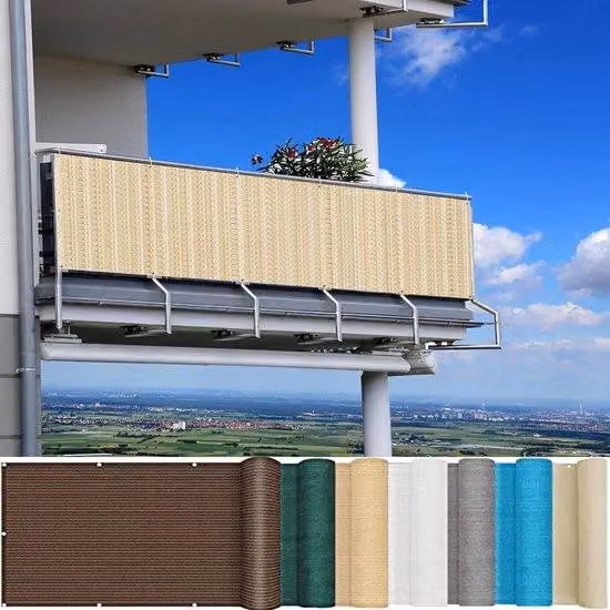 Recinzione da giardino - Tenda parasole per balcone - Privacy - Protezione dai raggi UV - Traspirante - 50 x 900 cm - color crema