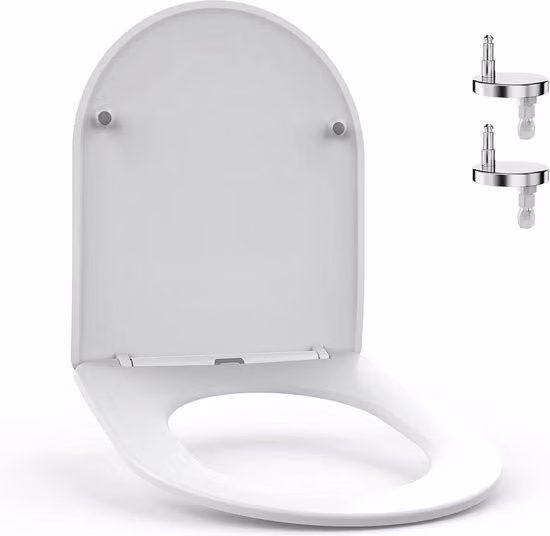 Braccio di sostegno per WC a forma di D con chiusura morbida, braccio di sostegno per WC con sospensione estensibile del sedile Modello: D-vorm Codice prodotto: Caratteristiche tecniche: softclose