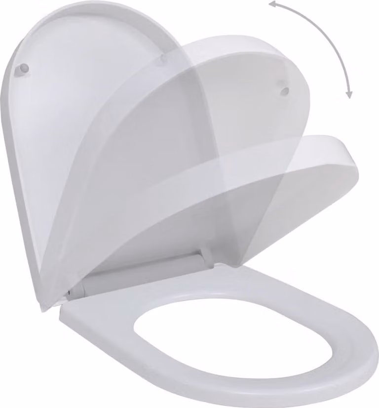 Copriwater a Chiusura Rallentata 2 pz Plastica Bianco