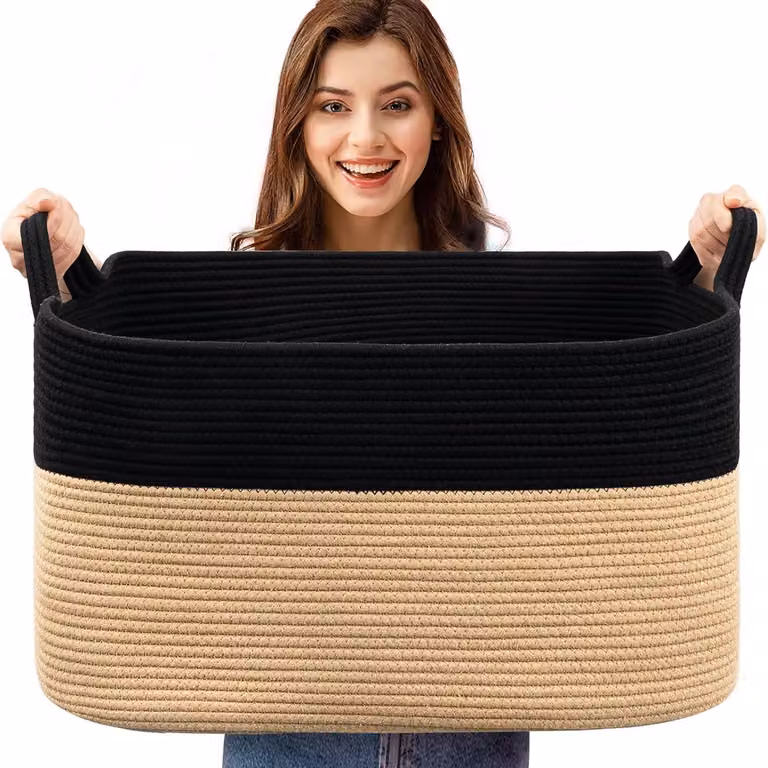Cesto portaoggetti da 65 litri, contenitore in tessuto, dimensioni 55 x 38 x 30 cm, ideale per giocattoli per bambini