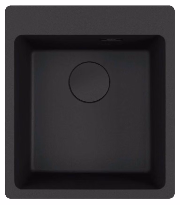 Franke Maris lavello da incasso Fragranite vasca MRG 610-39 A nero opaco con pomolo da 45 cm 114.0708.036