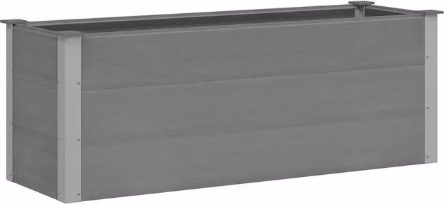 Fioriere | Cassetta per fiori | Letto Rialzato da Giardino in WPC 150x50x54 cm Grigio