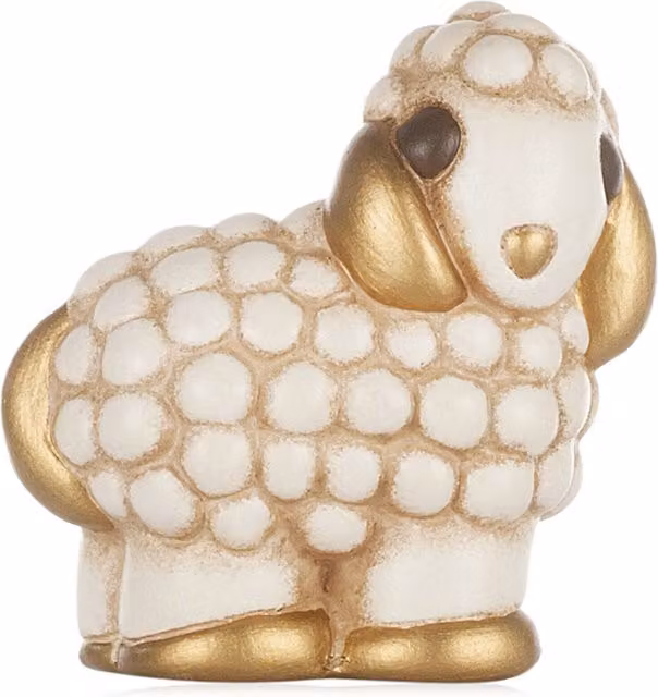 Pecora per Presepe Classico Thun in Ceramica Bianca