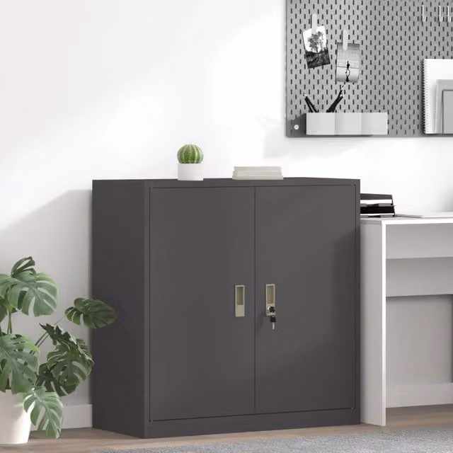 Armadio Nero 90 x 40 x 90 cm Acciaio 891640