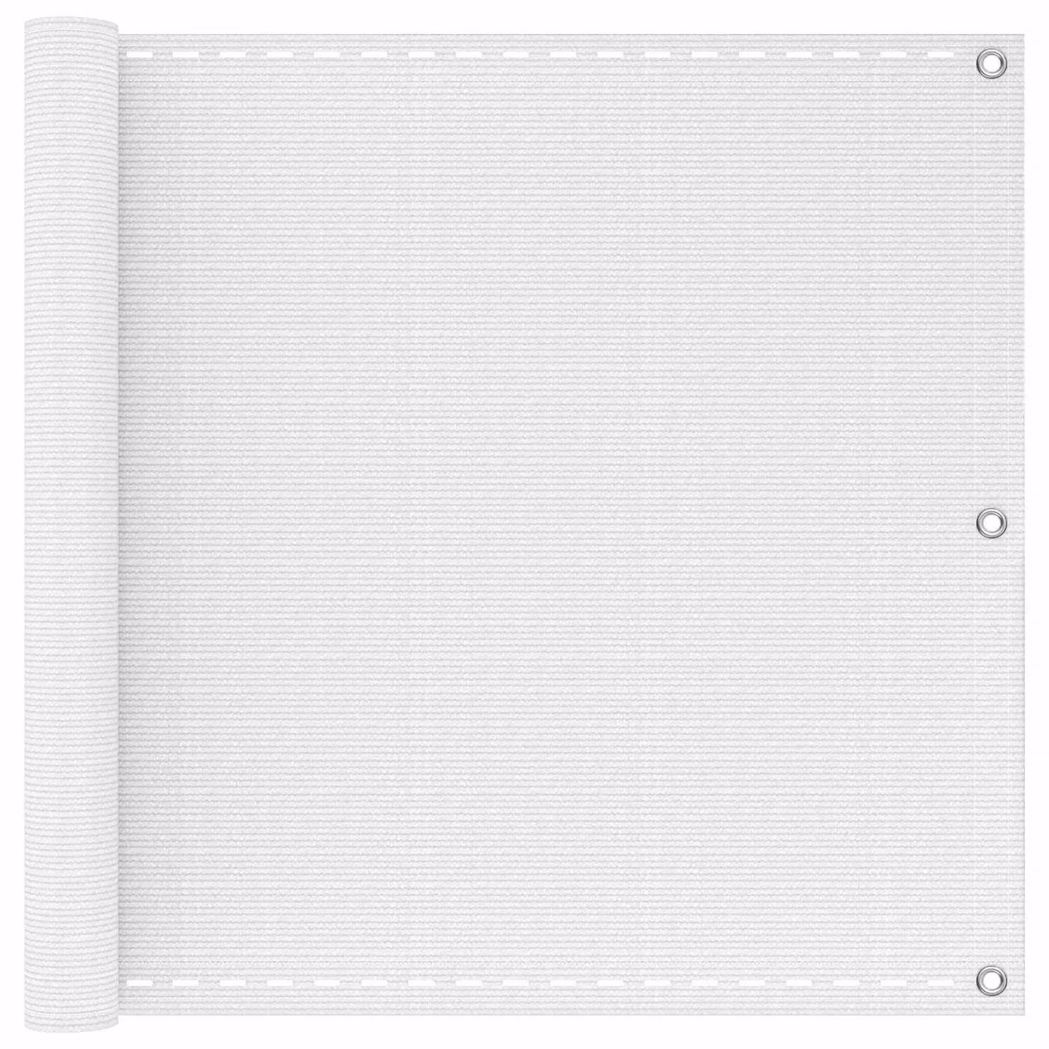 vidaXL Schermo da balcone rettangolare bianco in HDPE e alluminio, L: 700 cm, H: 75 cm