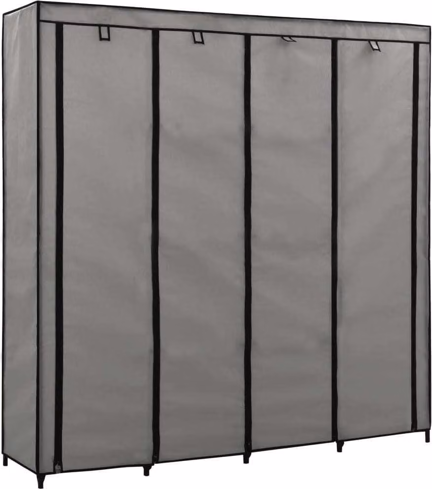 vidaXL Armadio a 4 scomparti Grigio 175 x 45 x 170 cm