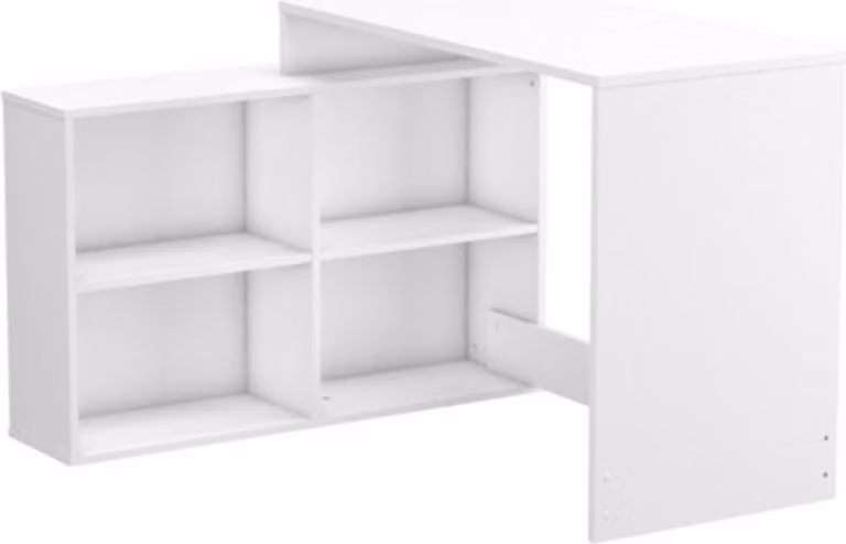 Calicosy - Ufficio d'angolo reversibile 4 caselle L111,9 cm - Angolo