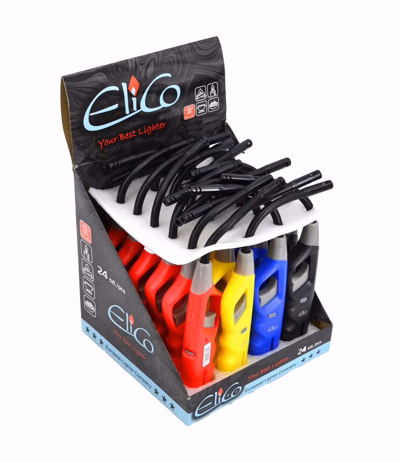 Accendino a gas Elico pieghevole 24Szt.