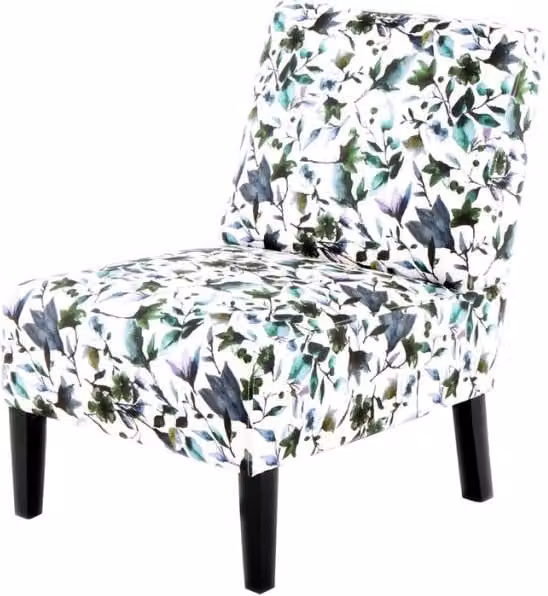 Poltrona design Indira 210 Flower con stampa floreale multicolore di KENDRA HOME, L/P/H: 50 x 39 x 13 cm